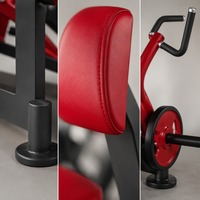 Machine à ramer commerciale pour salle de sport, appareil de musculation robuste en acier avec coussin de poitrine et poignées ergonomiques