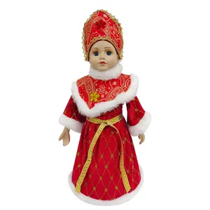 Pabrik buatan tangan musim dingin salju malaikat peri kain kerajinan dekorasi Tahun Baru berdiri Rusia snegrochka boneka untuk Natal
