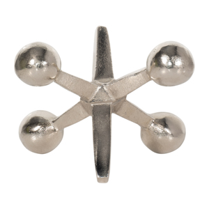 Scultura Decorativa Moderna in Metallo Argentato, Ornamento d'Arredo per Soggiorno o Bagno - Product Image 4