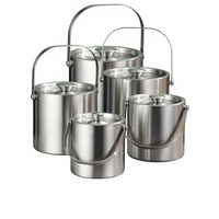 Seau à glace isotherme double paroi en acier inoxydable 304, design moderne et minimaliste, portable, pour KTV, bière, vin, usine, approvisionnement transfrontalier