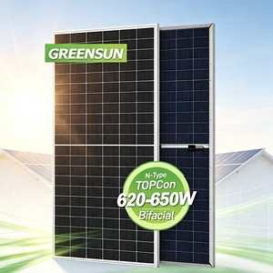 Module solaire monocristallin bifacial 650W à faible coût (<span class=keywords><strong>LCOE</strong></span>), technologie TOPCon, double vitrage, garantie produit 25 ans pour usage domestique et professionnel (C&I) - Product Image 1
