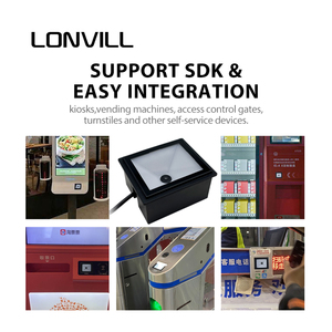 Scanner de codes à barres intégré par dispositif de libre-service à balayage multi-angle <span class=keywords><strong>anti</strong></span>-interférences pour les terminaux de paiement au détail - Product Image 2