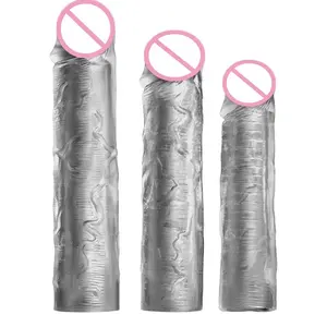 JoyPark Popular Sex Toys Silicone Dildo Rubber Sleeve Crystal Penis Sleeve Crystal Condoms for Male