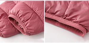 Venta al por mayor OEM servicio personalizado superventas mujer 90/10 chaqueta de plumón de ganso, ropa acolchada con capucha, puño y dobladillo con banda elástica - Product Image 6