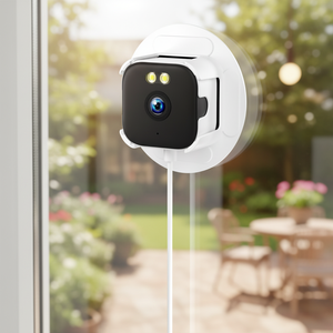 Caméra <span class=keywords><strong>WiFi</strong></span> HD 3MP à Fixation Murale, Alimentation par Prise, Vision Nocturne Couleur, Audio Bidirectionnel, Détection de Mouvement, Caméra de Sécurité Intérieure pour la Maison - Product Image 1