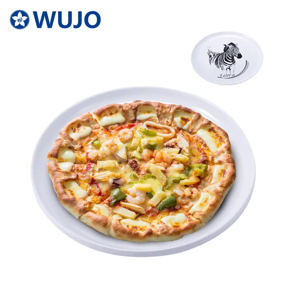 Wujo Porselein Restaurant Pizza Serveerschaal Super Witte Keramische Pizza Plaat