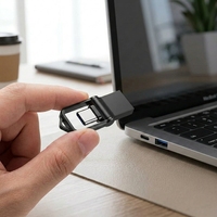 Paquete de 5 Unidades SUNKANGKIE SK-otg01, Memoria USB 3.0 Tipo-C Super Mini OTG, Metálica, 2 en 1, Portátil, Nueva, con 3 Años de Garantía