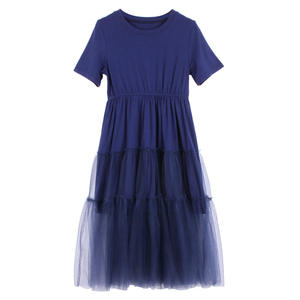 Vestidos de Verano Modernos y Elegantes con Tirantes Azules y Renda para Niñas, Diseño Infantil, Compra Directa de Proveedor Chino - Product Image 1