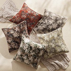 花柄枕カバー 18 x 18インチ、ヴィンテージシェニールスクエア、リビングルーム、寝室用 - Product Image 6