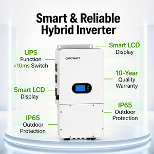 Inversor Híbrido de 8kW 10kW Growatt SPM 8000-10000TL-HU, Almacenamiento Solar Acoplado a CC/CA, Compatible con Generador Diésel, Monofásico 230V - Product Image 1