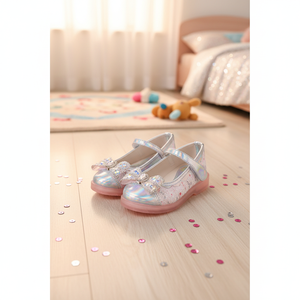 OZKIZ Chaussures coréennes LED pour filles de 2 à 6 ans Printemps/Automne Mode Enfant Ballerines Mary Jane Scintillantes Strass Vente en Gros - Product Image 3