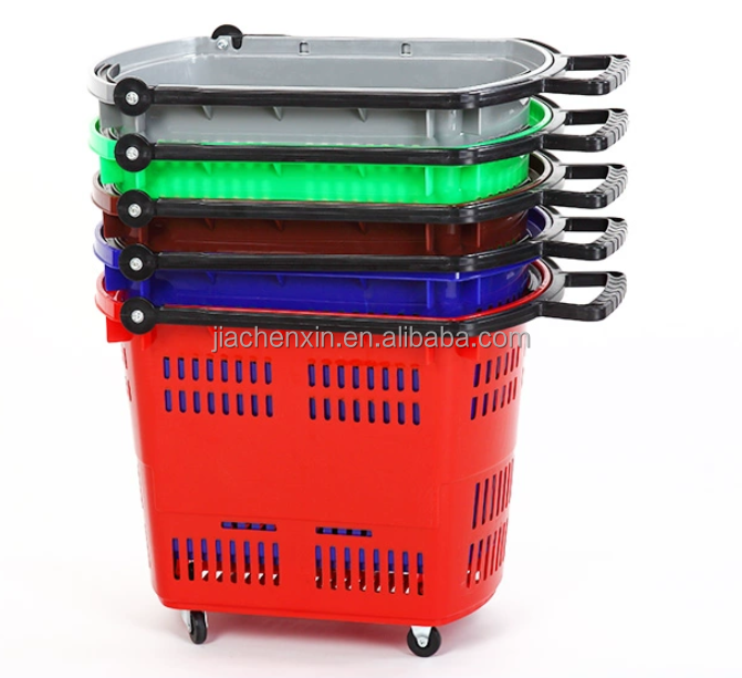 Custom Colors Supermarket Shopping Basket Plastic