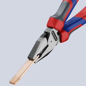 KNIPEX 02 02 180 Universal <b>pliers</b>, strong type, with comfort handles, black, atramentized, 180 mm - Product Image 2
