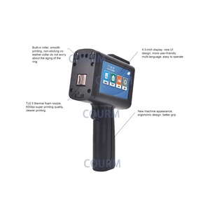 M6 cầm tay Carton Nhỏ Kraft Giấy túi nhựa bọt Hội Đồng Quản trị ngày sản xuất hai chiều mã số lô logo máy in phun - Product Image 4