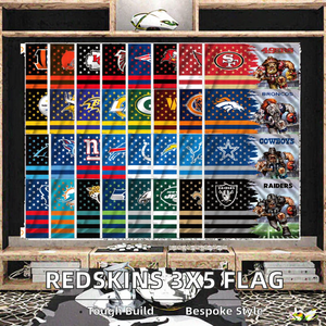 NAICHI Bandiera 32 Squadre Washington Redskins 3x5 Ft in Poliestere Stile Flying Stampata Digitalmente Impermeabile Portatile per Interni/Esterni 2 Bandiere - Product Image 3