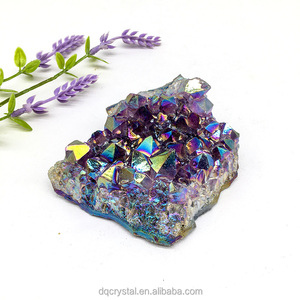 Aura <span class=keywords><strong>di</strong></span> cristallo naturale ametista Cluster <span class=keywords><strong>di</strong></span> alta qualità <span class=keywords><strong>angelo</strong></span> colore ametista Cluster minerali guarigione pietre per la decorazione - Product Image 4