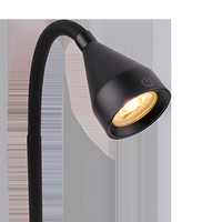 Lampe de bureau LED flexible à col de cygne, 3,5 W, 3 températures de couleur, commande tactile, lampe de chevet moderne pour la lecture