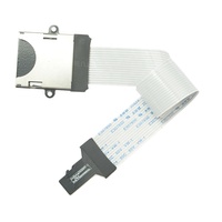 Adaptador de Lector de Tarjetas TF Macho a SD Hembra con Orificios para Tornillos M2 para Montaje Extensor con Orificios para Tornillos de Fijación