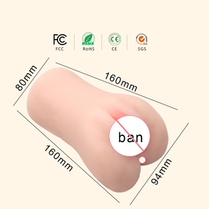 Bán buôn hậu môn TPE masturbators <span class=keywords><strong>Latex</strong></span> nam Dual Channel masturbators Đồ chơi tình dục thủ dâm máy bay cup Nam Túi âm hộ - Product Image 2