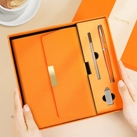 Coffret Cadeau Carnet en PU Style Minimaliste Moderne avec Impression de Logo Personnalisé – Élégant Souvenir, Cadeau d'Entreprise, Cadeau pour Enseignants
