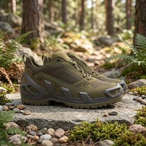 CAMOFANS Men's Tactical Shoes Olive Green Mesh Upper Rubber Outsole Breathable All Season Outdoor <b>Hiking</b> <b>Boots</b> - Product Image 6