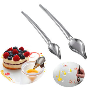 Cucchiaio per Decorazione Torte in Acciaio Inox Fai-da-Te all'Ingrosso, Strumento per Scrittura e <span class=keywords><strong>Disegno</strong></span>, Utensile per Pasticceria Occidentale - Product Image 1