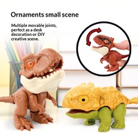 Modèle d'animal en plastique éducatif pour enfants, dinosaure qui mord la main, mini, multi-articulé, réaliste, jouet anti-stress, cadeau, tête