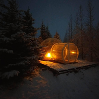Herrwell Mini dôme à bulles transparent pour salle à manger tente en plastique Glamping camping d'hiver maison à bulles
