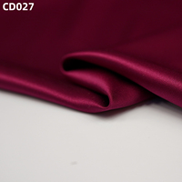 Kain Satin murni alami KUALITAS TERBAIK 30MM berat 100% Cina kain Satin murbei sutra asli warna merah Maroon desainer pernikahan