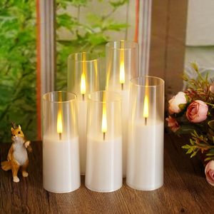 Luxury Halloween Wedding Christmas Diwali <b>Easter</b> Home Decoration Colorful Holder Plastic <b>Cup</b> Wax Cylinder Flameless Pillar - Product Image 4