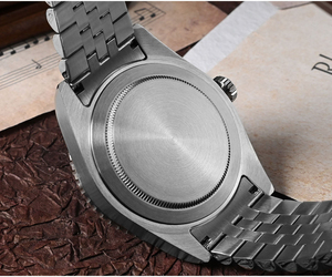 Montre de plongée automatique mécanique vintage 20 ATM en acier inoxydable 316L avec logo personnalisé, faible MOQ, saphir, GMT pour hommes - Product Image 6