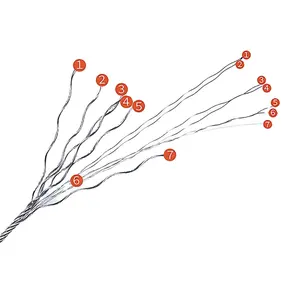 600ft 1/8 "Draadkabel T316 Roestvrij Staal Kabel Vliegtuig Kabel 7X7 Strengen Voor 1/8" Kabel Railing Systeem Dekken Binnen Buiten