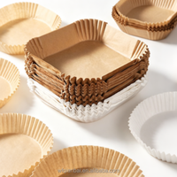 Papier sulfurisé antiadhésif multi-tailles pour friteuse à air, résistant à la graisse, en silicone écologique et résistant à la chaleur pour pain et biscuits