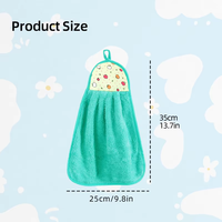 Hanging Embroidery Water Absorbing Non Hair Wipe Velvet Bathroom Supplies Soft Thicken Hand Towel Southeast Asia Bestsellers