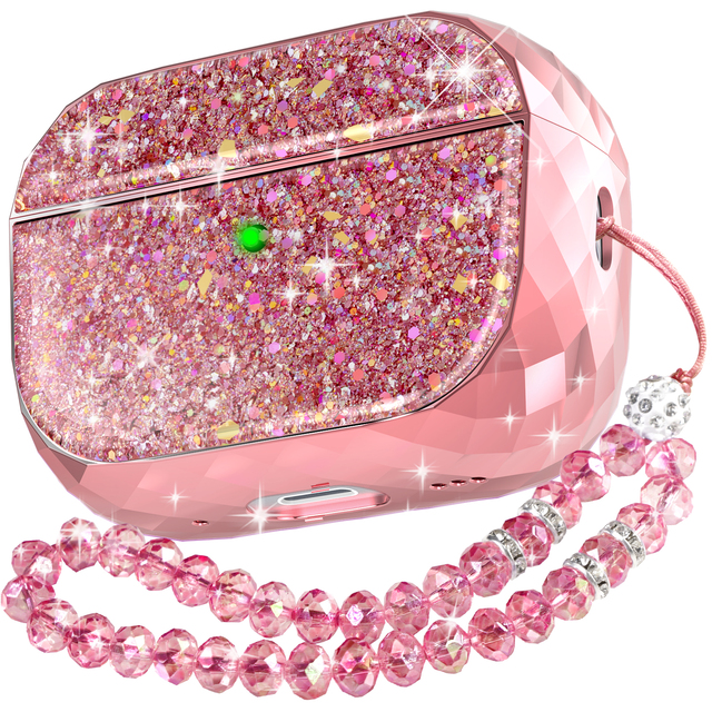 Glitter Glossy Protective Case Cover Compatible with Plastic Hard Luxury Cover for airpods Pro case for Apple AirPods Pro2