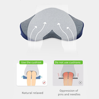 Coussin de siège ergonomique en mousse à mémoire de forme en polyester tricoté, dureté réglable, antidérapant, housse amovible, orthopédique pour le coccyx, forme cœur