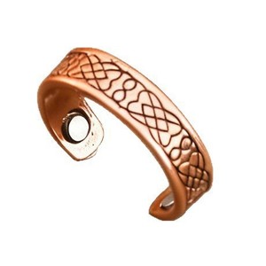 Men's Red Copper Engraved Open <b>Ring</b> With Magnet Retro Fashion Jewelry Gift - Product Image 5