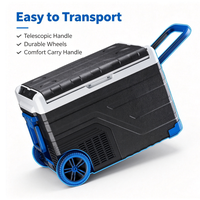 Réfrigérateur-congélateur portable à compresseur double zone et double commande 35L/45L/55L 12V/24V DC -20~20°C, conservation de la fraîcheur pendant 5 jours