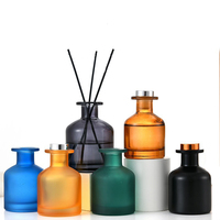Bouteille en verre vide pour diffuseur à bâtonnets, design élégant et simple, 50ml, 100ml, 150ml, personnalisable, couleur ambre
