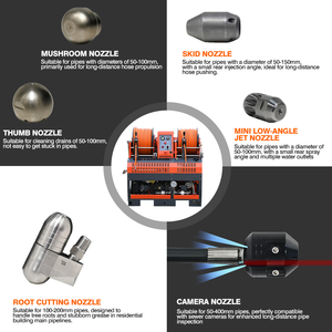 Machine de nettoyage de tuyaux AMJET WSS3030 4350psi Machine de nettoyage de tuyaux d'égout à <span class=keywords><strong>haute</strong></span> <span class=keywords><strong>pression</strong></span> 30lpm - Product Image 3