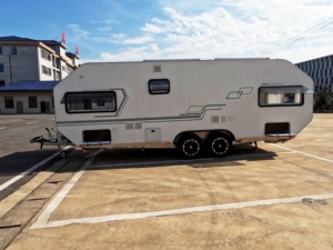 Muebles de Aluminio Completos, Libres de Formaldehído, Remolque de Viaje Moderno de Doble Eje, Caravana para Campamentos al Aire Libre - Product Image 5