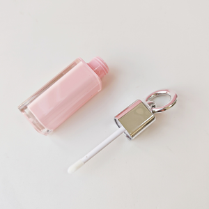 Tubo de brillo labial de 4 ml con anillo, etiqueta privada, aceite labial rosa esmerilado, tubo vacío para brillo labial - Product Image 6