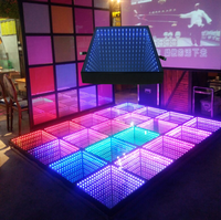 Lampes mobiles Abyss RGBW 15W pour sol, avec contrôle DMX512, activation sonore, CRI 70, IP55, pour piste de danse disco