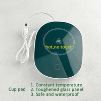 Réchauffement de maison retour cadeaux électronique garder 55 degrés Thermostat panneau de chauffage en verre avec tasse en céramique personnalisée