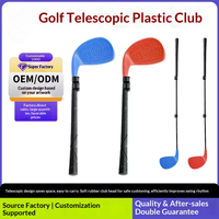 Mini club de golf télescopique réglable en longueur (35 pouces) pour droitiers, idéal pour les débutants, avec poignée en caoutchouc durable