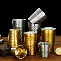 Mug à bière isotherme empilable en acier inoxydable 304 à double paroi, grande capacité, écologique, idéal comme cadeau, vente en gros