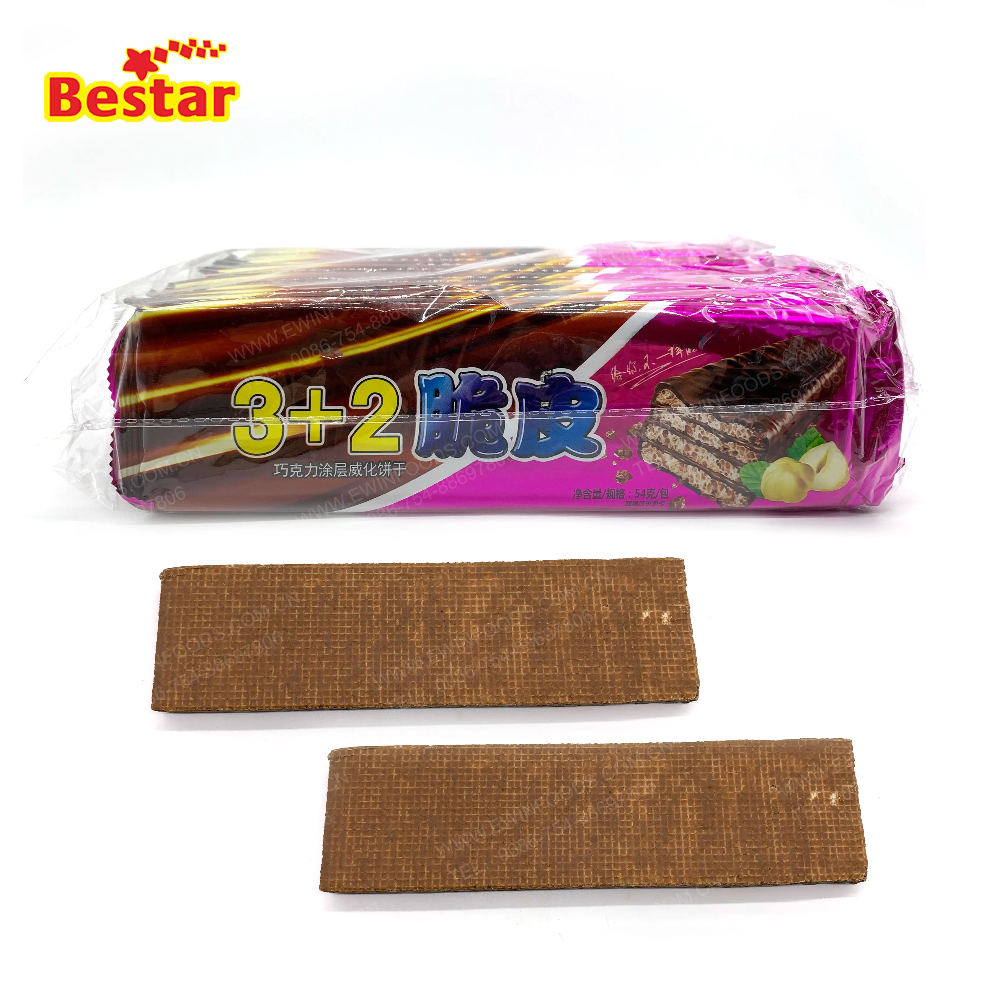 Croccante Cioccolato Rivestito Wafer Biscotti Del Biscotto Snack Per Bambini