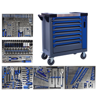 Chariot d'atelier robuste 413 pièces avec armoire à outils, ensemble complet d'outils à main, rangement de garage, logo personnalisé OEM