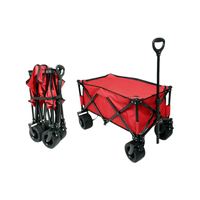 Nouveau Design Heavy Duty Camping Trolley Chariot Pliable Avec Couverture Cadre en Acier PU Roues Tissu Matériel Extérieur Shopping