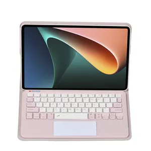 BT klavye için Lenovo Tab M10 HD 10.1 inç Touchpad klavye ile TPU tablet kapak kılıf